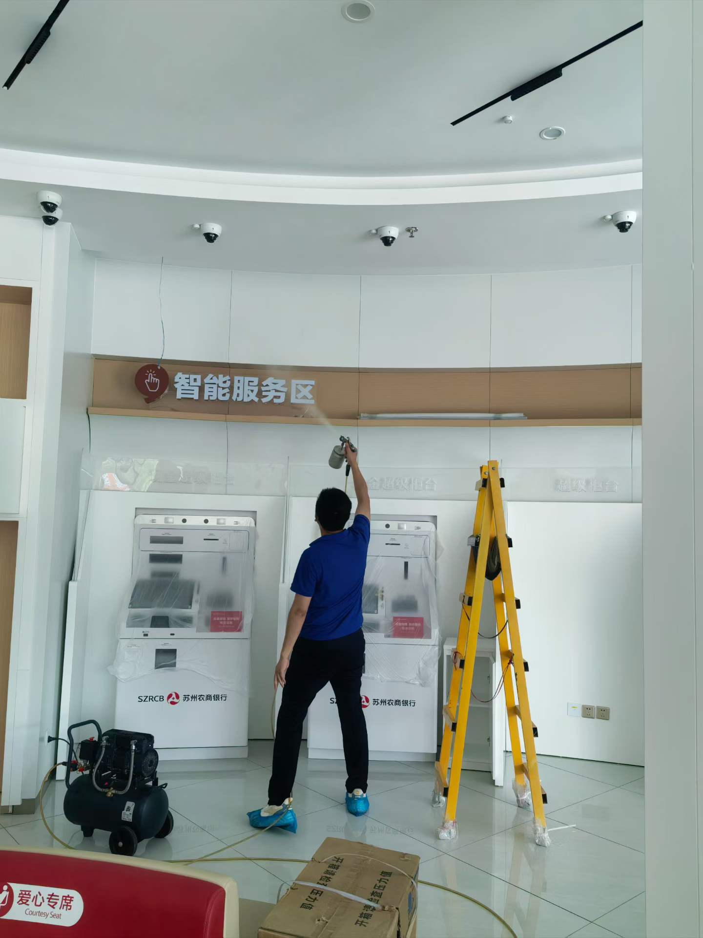 苏州农商行室内空气净化工程现场4